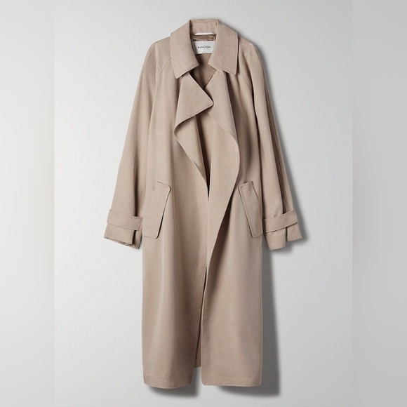 🏷️ SOLD • BABATON • Lawson Trench Coat in Concrete • Small - Picture 2 of 12